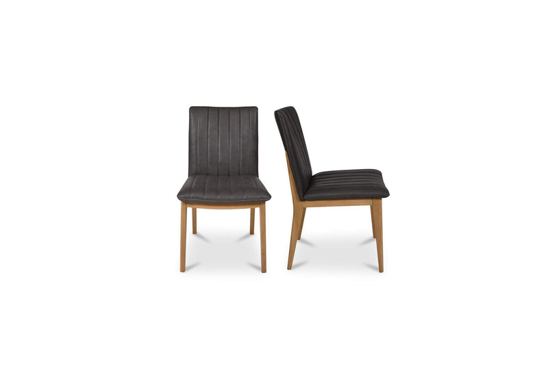 GO-1028-03 Demi Dining Chair Brown Leather - Set of Two