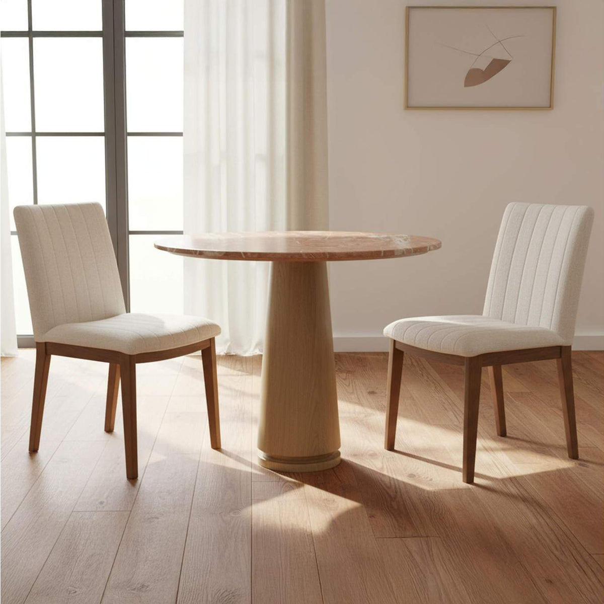 GO-1028-18 Demi Dining Chair Cream - Set of Two