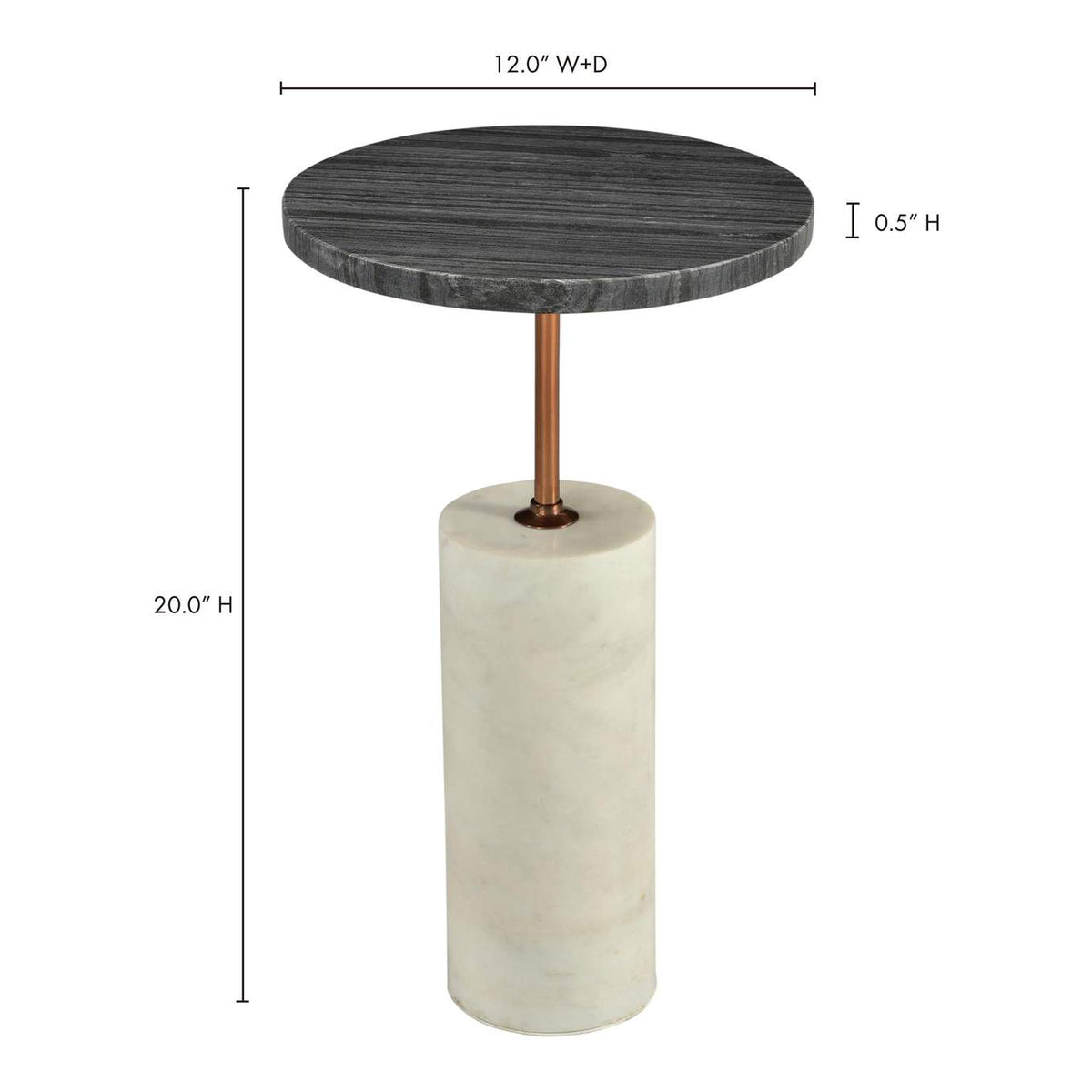 GZ-1020-02-0 Dusk Accent Table Black