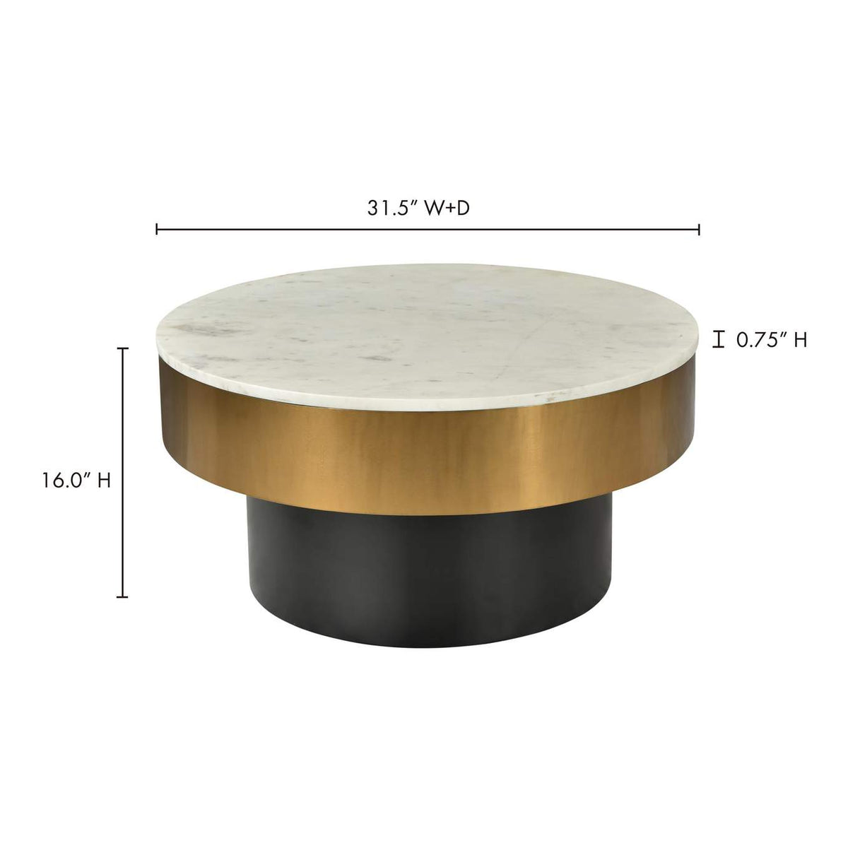 GZ-1022-18-0 Dado Coffee Table White