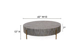 GZ-1139-37 Chameau Medium Coffee Table Black and White