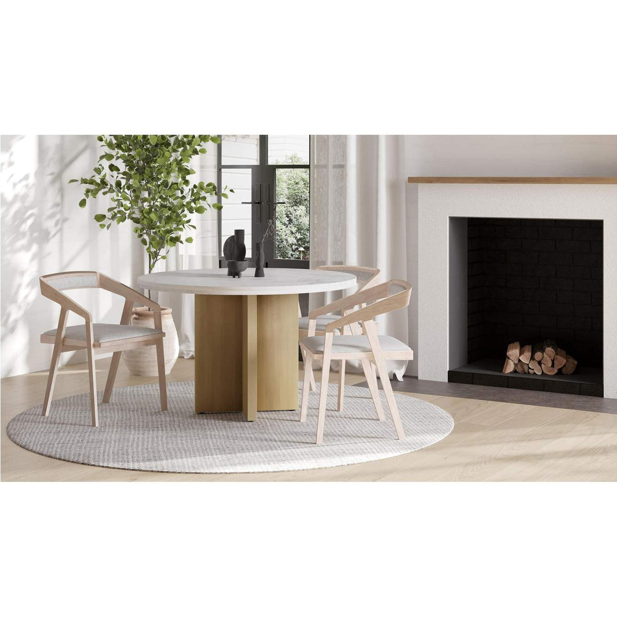 GZ-1144-18-0 Graze Dining Table White