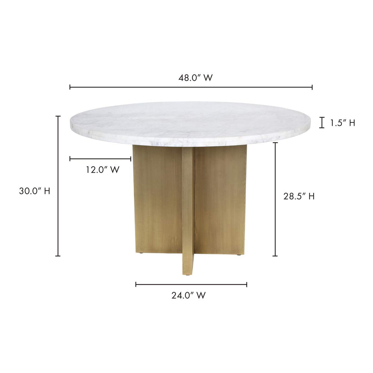GZ-1144-18-0 Graze Dining Table White
