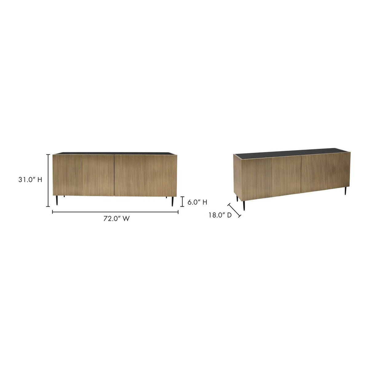 GZ-1146-51 Brogan Sideboard Antique Brass