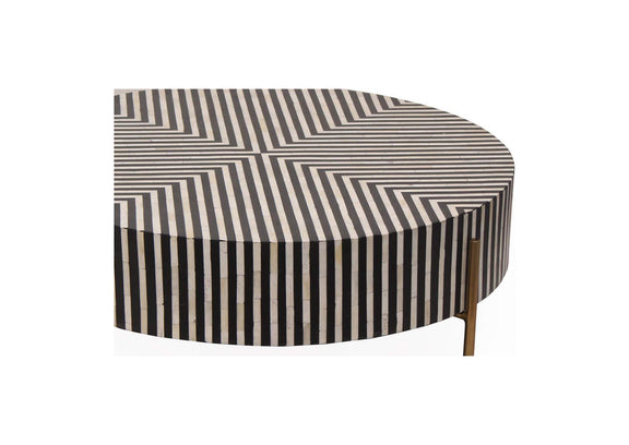 GZ-1147-37 Chameau Small Coffee Table Black and White