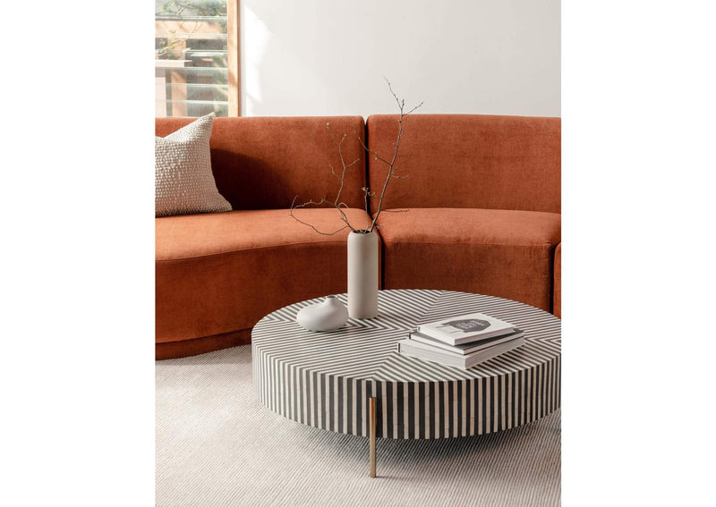 GZ-1147-37 Chameau Small Coffee Table Black and White
