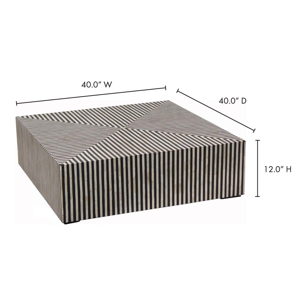 GZ-1148-37 Terning Coffee Table Black and White