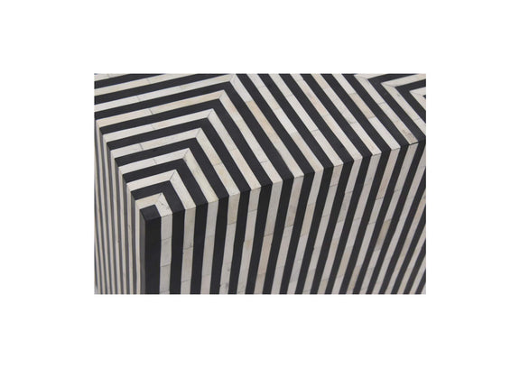 GZ-1149-37 Terning Side Table Black and White