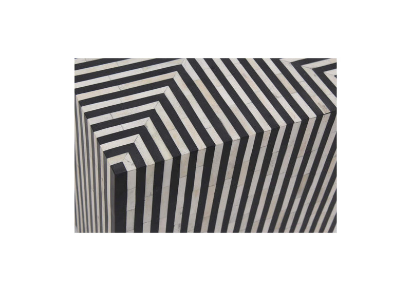GZ-1149-37 Terning Side Table Black and White