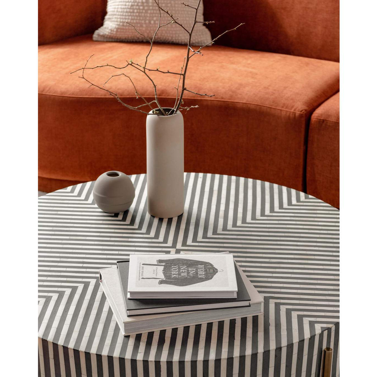 GZ-1151-37 Chameau Large Coffee Table Black and White