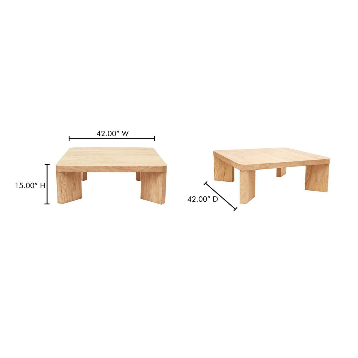 GZ-1155-21-0 Oregon Square Coffee Table Blonde