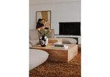 GZ-1158-03 Nash Coffee Table Honey Brown Burl