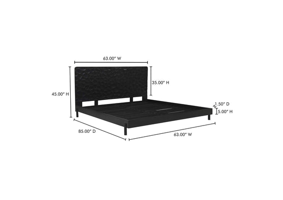 GZ-1160-02-0 Misaki Queen Bed Black