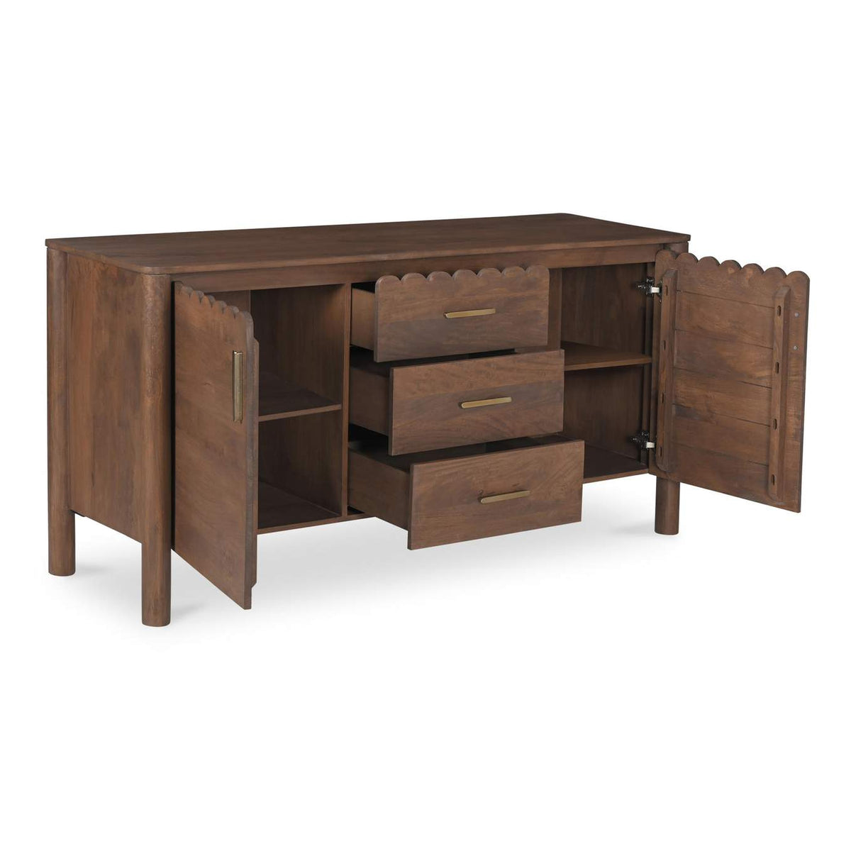 GZ-1164-03 Wiley 3 Drawer Sideboard Vintage Brown