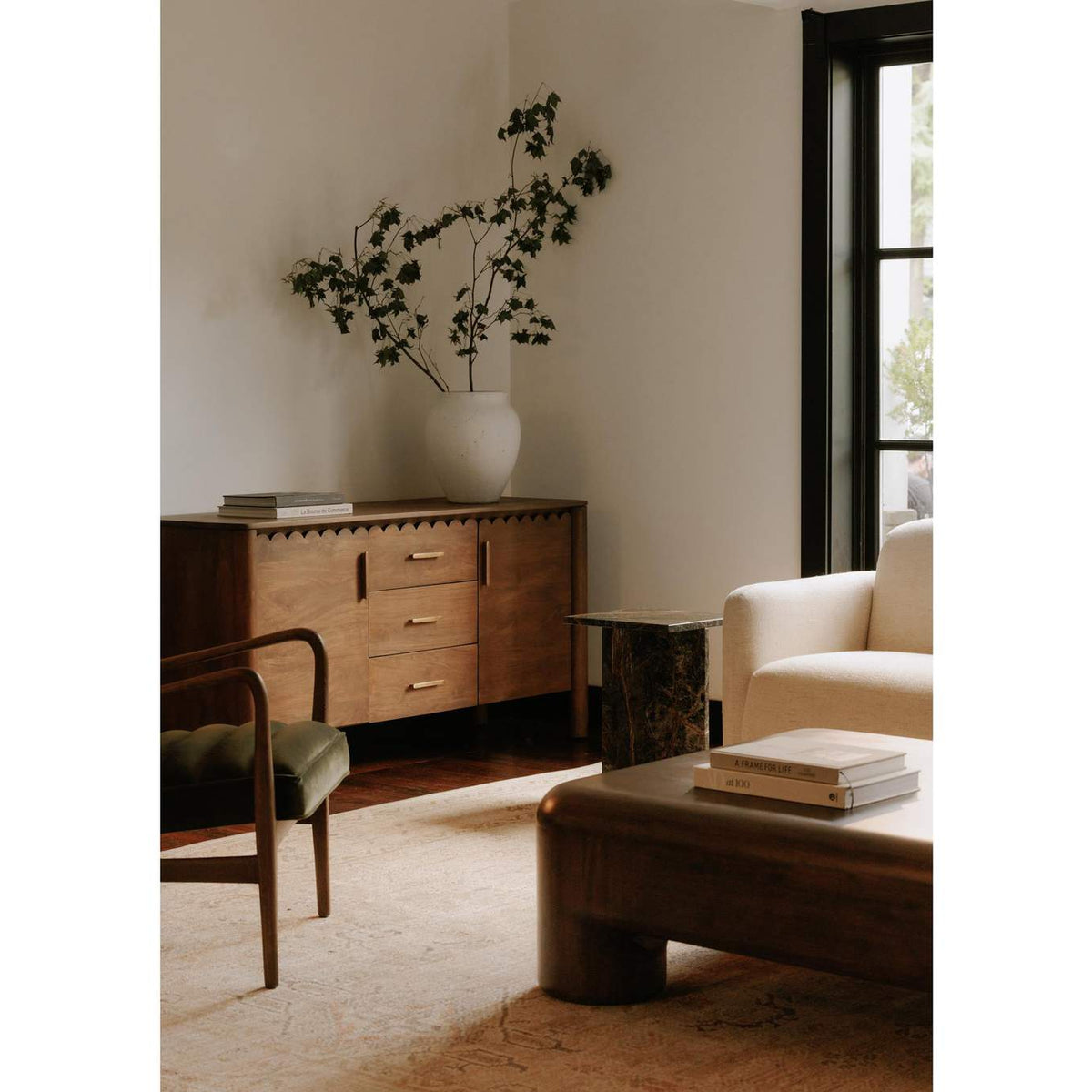 GZ-1164-03 Wiley 3 Drawer Sideboard Vintage Brown