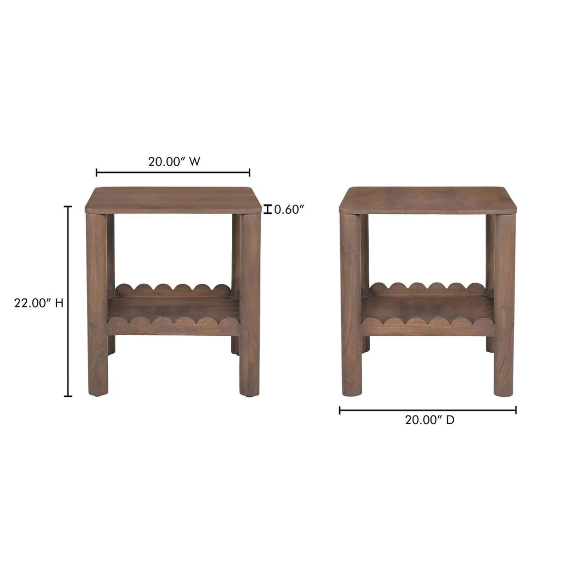GZ-1166-03 Wiley Side Table Vintage Brown