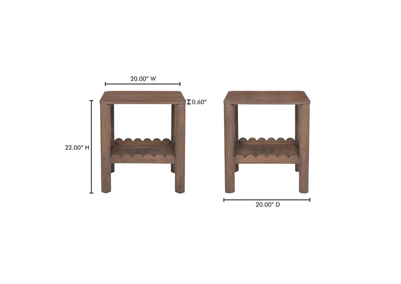 GZ-1166-03 Wiley Side Table Vintage Brown