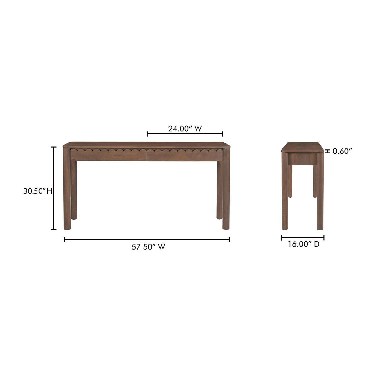 GZ-1168-03 Wiley Console Table Vintage Brown