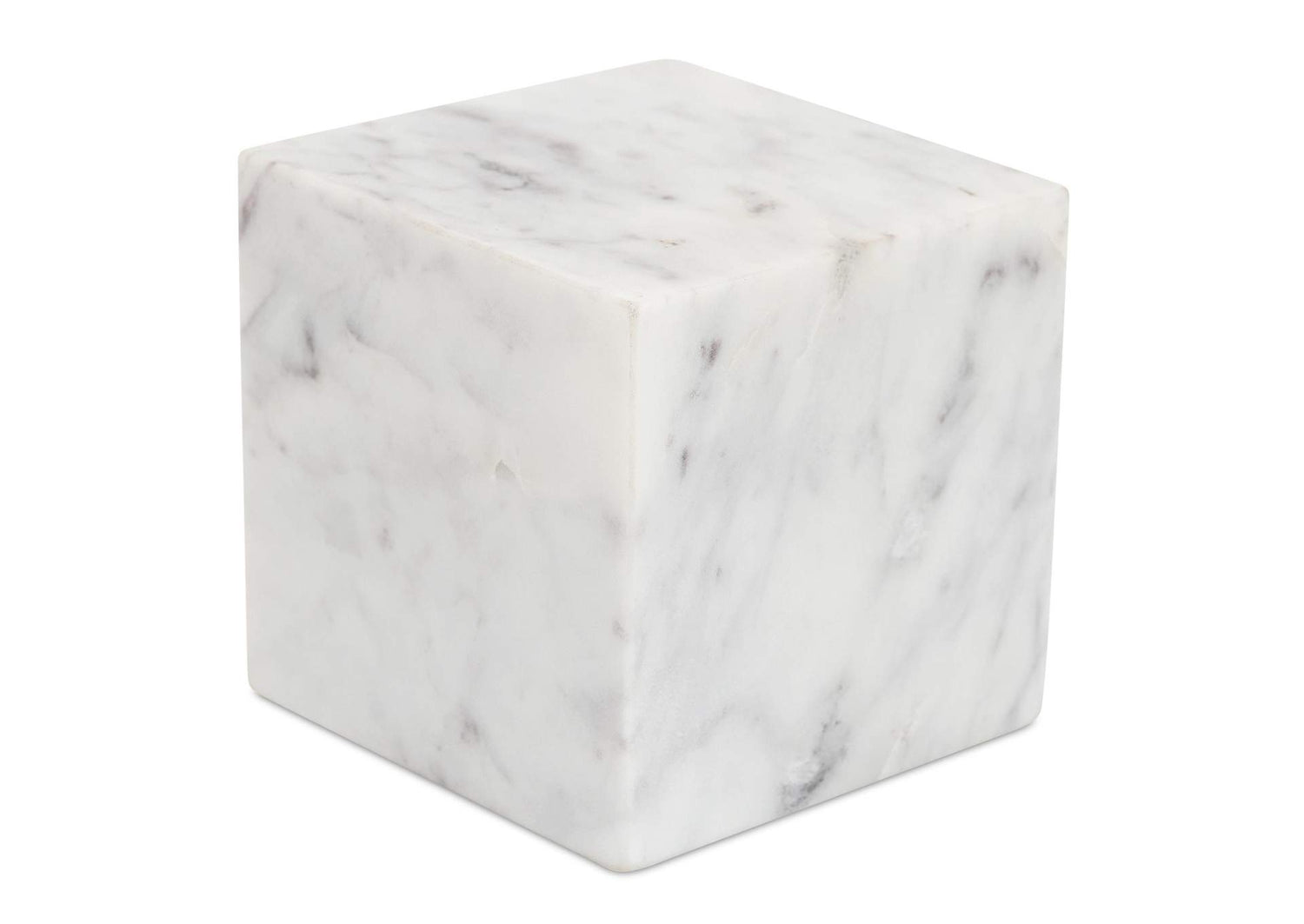 GZ-1172-18 Cora Cube Tabletop Accent Banswara Purple White Marble
