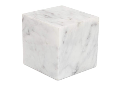 GZ-1172-18 Cora Cube Tabletop Accent Banswara Purple White Marble