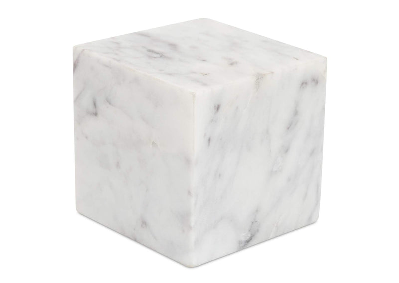 GZ-1172-18 Cora Cube Tabletop Accent Banswara Purple White Marble