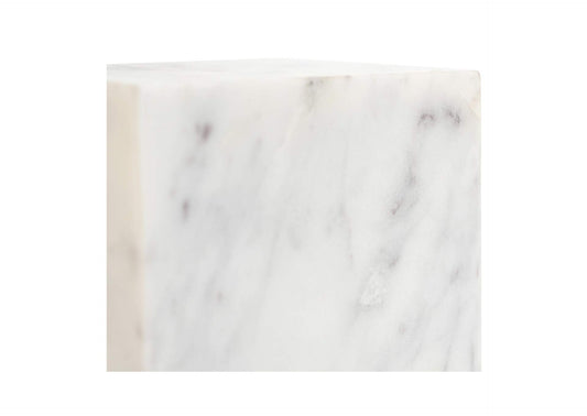GZ-1172-18 Cora Cube Tabletop Accent Banswara Purple White Marble