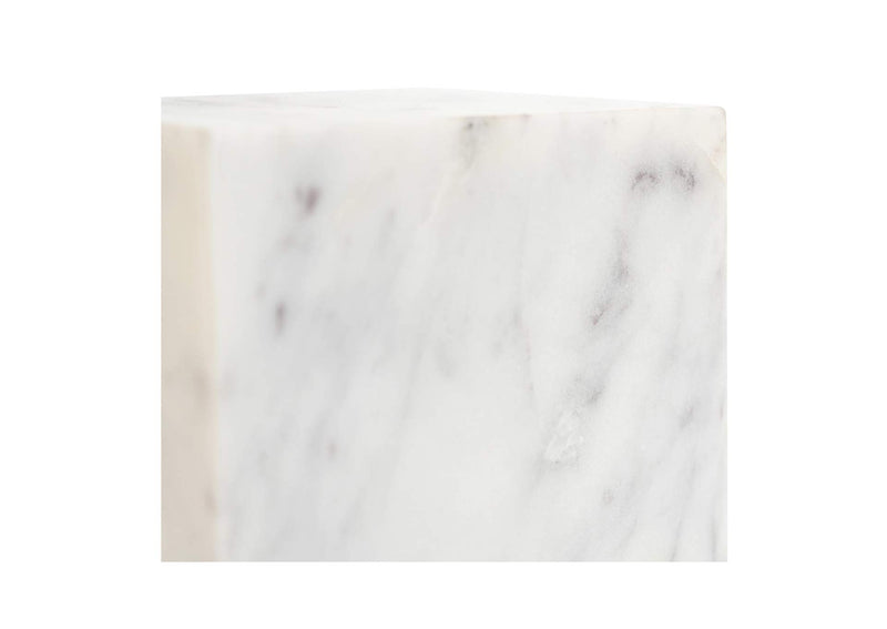 GZ-1172-18 Cora Cube Tabletop Accent Banswara Purple White Marble