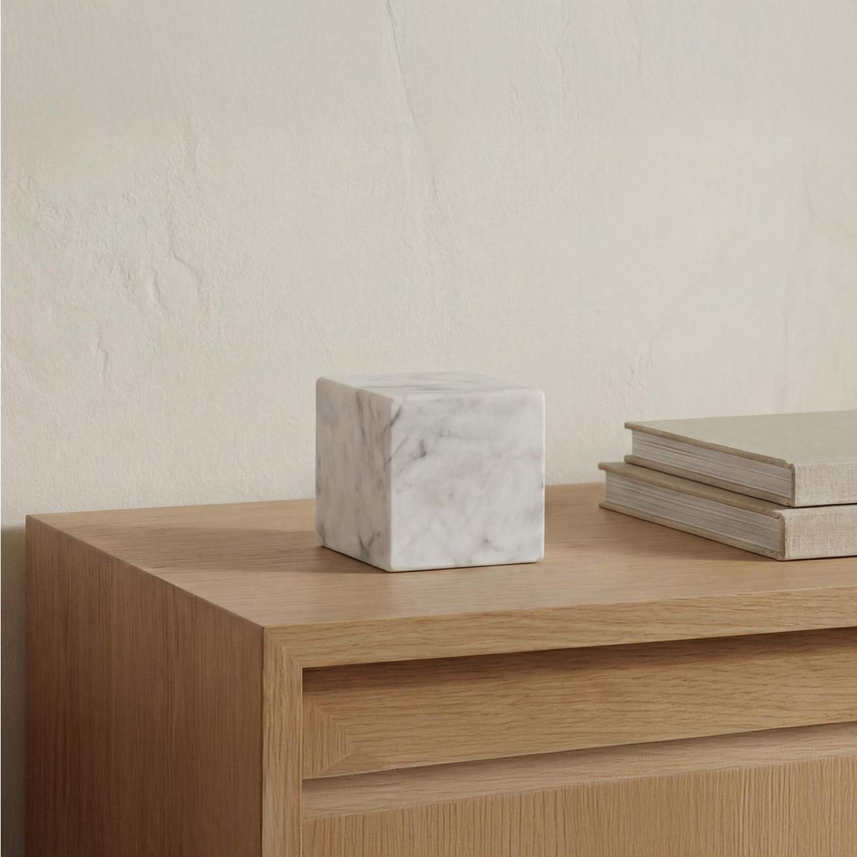 GZ-1172-18 Cora Cube Tabletop Accent Banswara Purple White Marble