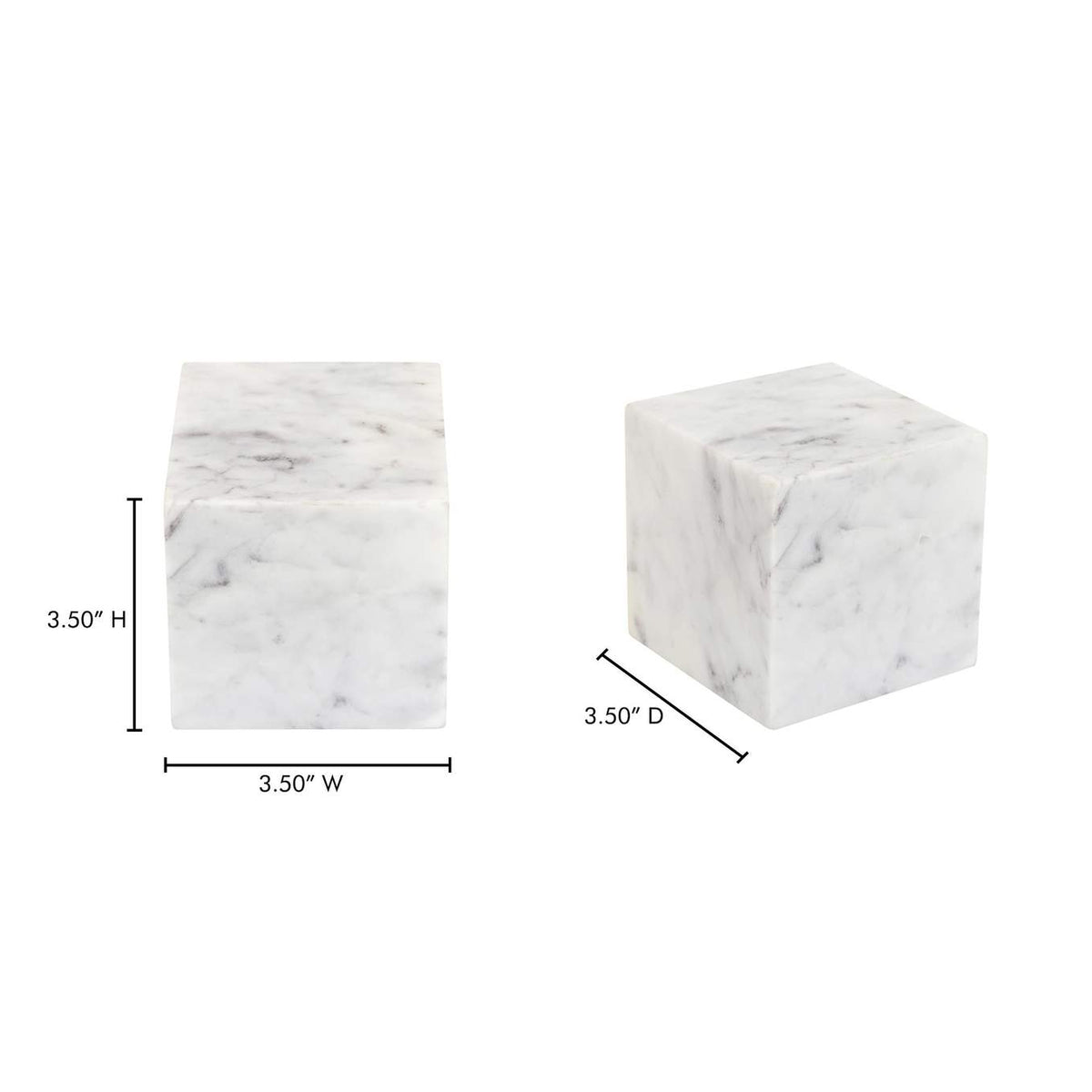 GZ-1172-18 Cora Cube Tabletop Accent Banswara Purple White Marble
