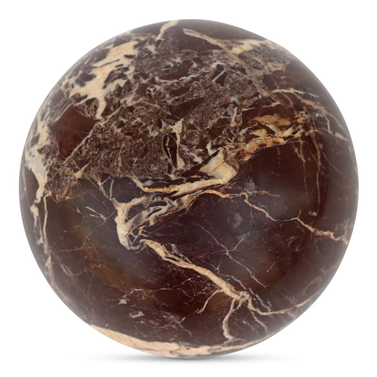 GZ-1173-22 Odessa Sphere Tabletop Accent Red Levanto Marble