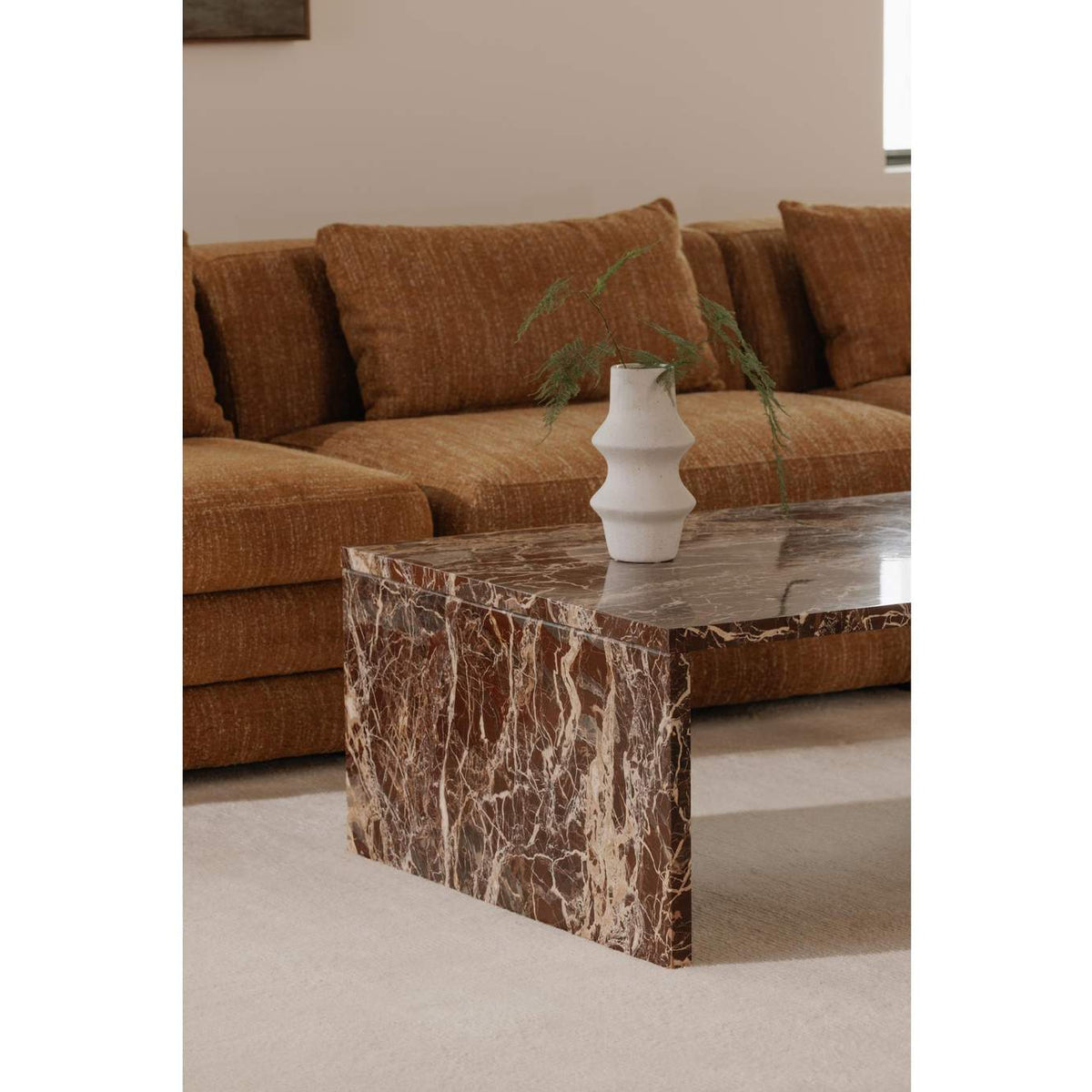 GZ-1182-06-0 Rosa Coffee Table Rosso Levanto Marble
