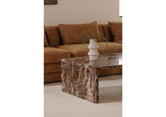 GZ-1182-06-0 Rosa Coffee Table Rosso Levanto Marble