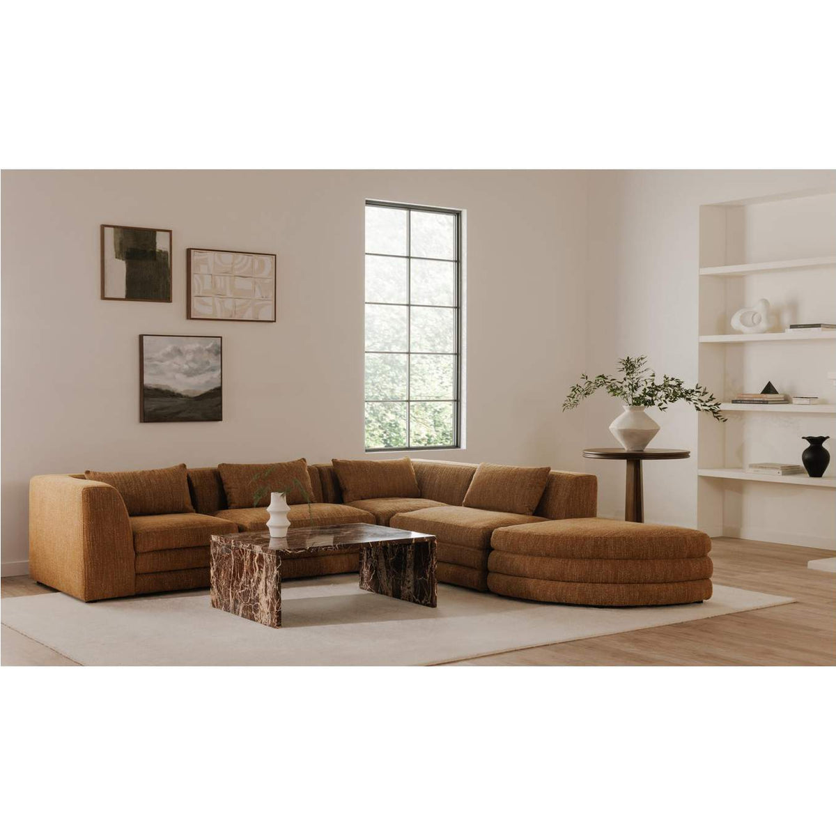 GZ-1182-06-0 Rosa Coffee Table Rosso Levanto Marble