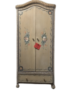 Whicker Painted Cabinet