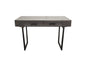 Hammond 2-Drawer Writing Desk in Solid Mango Wood Grey Finish & Black Iron Legs by Diamond Sofa