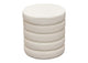 HELIXOTIV Helix Round Accent Ottoman In Ivory Boucle Fabric