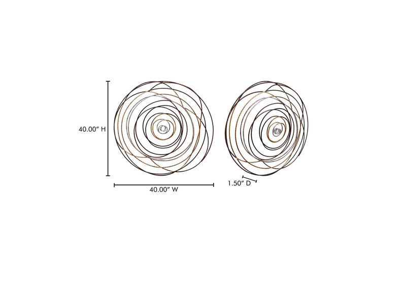 HW-1068-37 Iron Braid Wall Décor Mulitcolor
