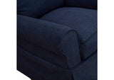 SU-114993-391049 Sunset Trading Horizon Slipcovered Swivel Rocking Chair | Performance Fabric Washable Water-Resistant Stain-Proof | Navy Blue