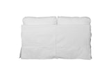 SU-117610-391081 Sunset Trading Horizon T-Cushion Slipcovered Loveseat | Performance Fabric Washable Water-Resistant Stain-Proof | White