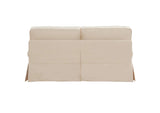 SU-117610-391084 Sunset Trading Horizon T-Cushion Slipcovered Loveseat | Performance Fabric Washable Water-Resistant Stain-Proof | Tan