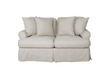 SU-117610-220591 Sunset Trading Horizon T-Cushion Slipcovered Loveseat | Light Gray