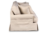 SU-117610-391084 Sunset Trading Horizon T-Cushion Slipcovered Loveseat | Performance Fabric Washable Water-Resistant Stain-Proof | Tan
