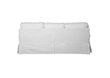 SU-117600-391081 Sunset Trading Horizon T-Cushion Slipcovered Sofa | Performance Fabric Washable Water-Resistant Stain-Proof | White