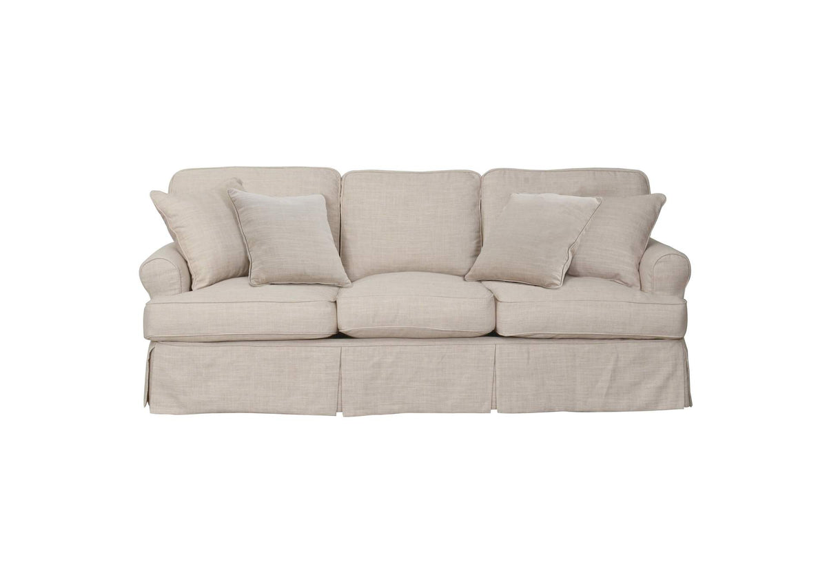 SU-117600-466082 Sunset Trading Horizon T-Cushion Slipcovered Sofa | Linenÿ