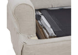 SU-117678-220591 Sunset Trading Horizon Slipcovered Sleeper Sofa with Reversible Chaise| Light Grayÿ
