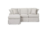 SU-117678-220591 Sunset Trading Horizon Slipcovered Sleeper Sofa with Reversible Chaise| Light Grayÿ