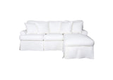 SU-117678-423080 Sunset Trading Horizon Slipcovered Sleeper Sofa with Reversible Chaise | Warm Whiteÿ