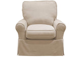 SU-114993-466082 Sunset Trading Horizon Slipcovered Swivel Rocking Chair | Linenÿ