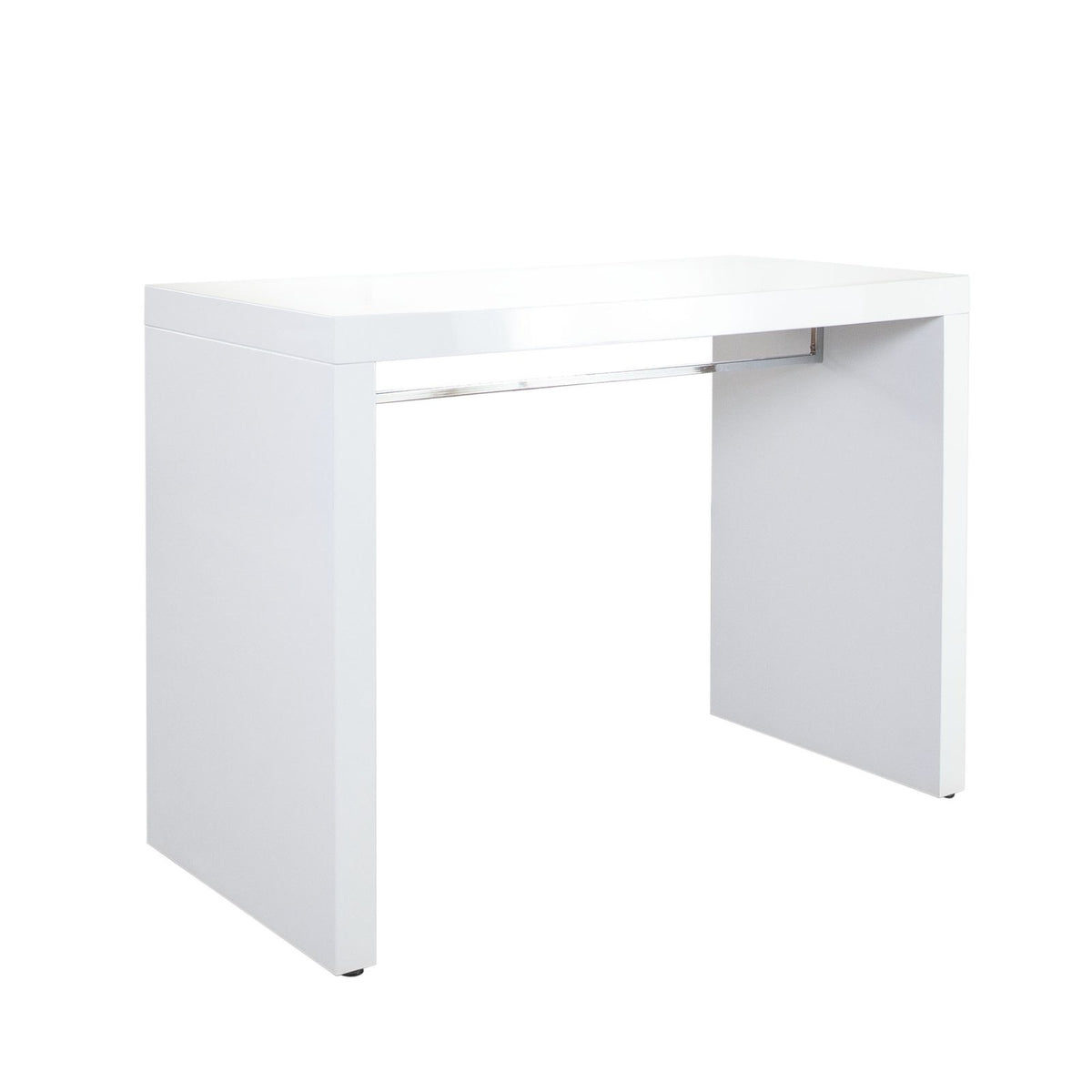 Icon White Lacquer Waterfall Bar Height Table