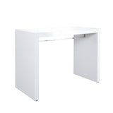 Icon White Lacquer Waterfall Bar Height Table